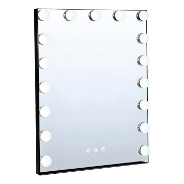 Brilagi - Dæmpbar LED-makeupspejl HOLLYWOOD LED/15W/230V 3000/4000/6500K 55x70 cm sort