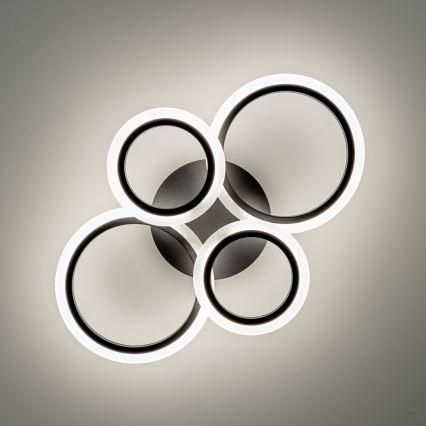 Brilagi - LED dæmpbar overflademonteret loftlampe ORBITS LED/50W/230V 3000-6500K sort + fjernbetjening