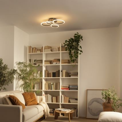 Brilagi - LED dæmpbar overflademonteret loftlampe ORBITS LED/50W/230V 3000-6500K sort + fjernbetjening