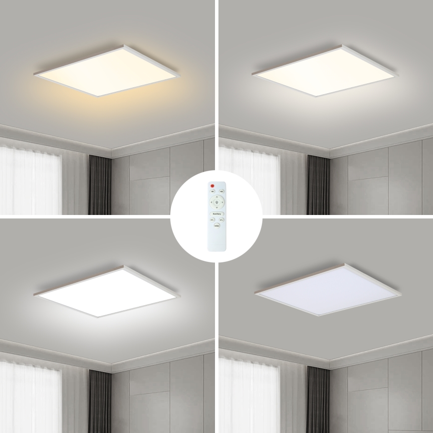 Brilagi - Dæmpbar LED-loftlampe SLIMFRAME LED/36W/230V 45x45 cm 3000-6000K hvid + fjernbetjening