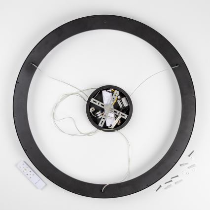 Brilagi - Dæmpbar LED-pendel på kabel FALCON II LED/108W/230V 3000-6500K Ø 80 cm sort + fjernbetjening