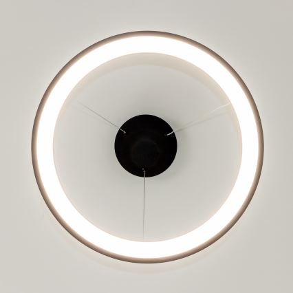 Brilagi - dæmpbar LED-pendel på wireophæng FALCON SLIM LED/42W/230V 3000-6500K Ø 50 cm sort + fjernbetjening