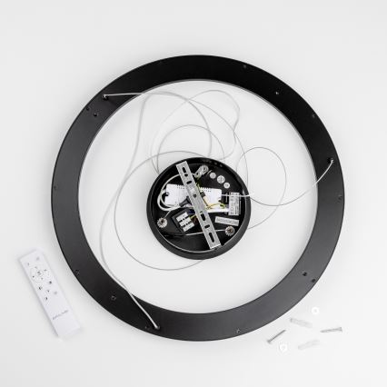 Brilagi - dæmpbar LED-pendel på wireophæng FALCON SLIM LED/42W/230V 3000-6500K Ø 50 cm sort + fjernbetjening