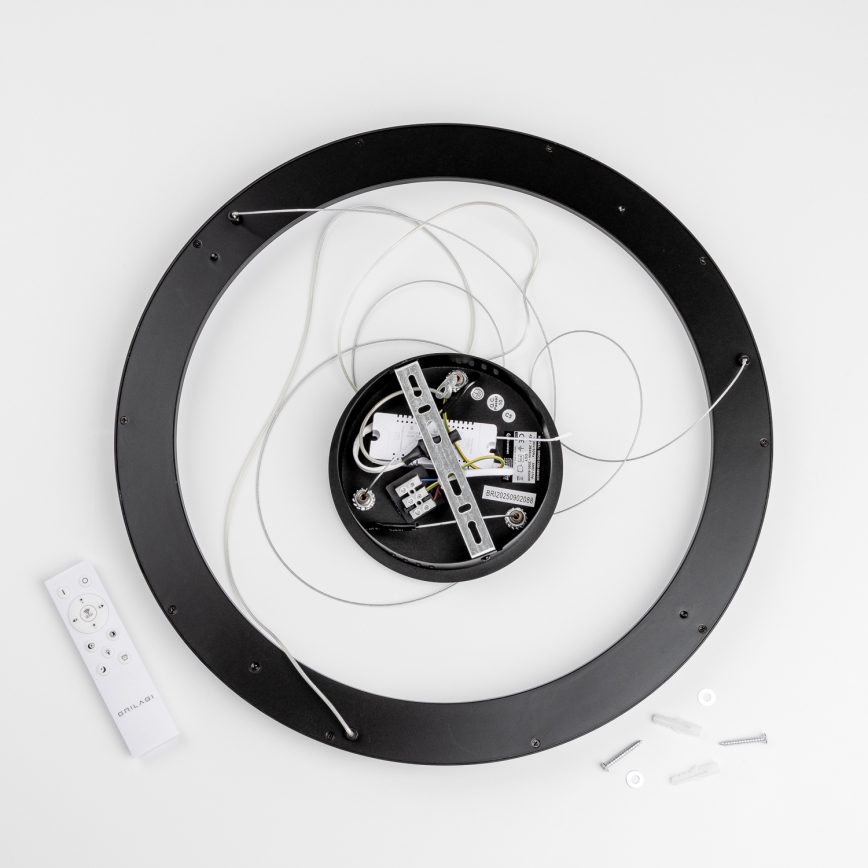 Brilagi - dæmpbar LED-pendel på wireophæng FALCON SLIM LED/42W/230V 3000-6500K Ø 50 cm sort + fjernbetjening