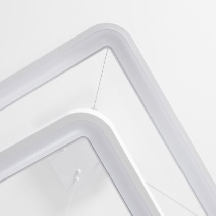 Brilagi - LED dæmpbar pendellampe med wire FALCON SLIM LED/78W/230V 3000-6500K 50x50 cm hvid + fjernbetjening