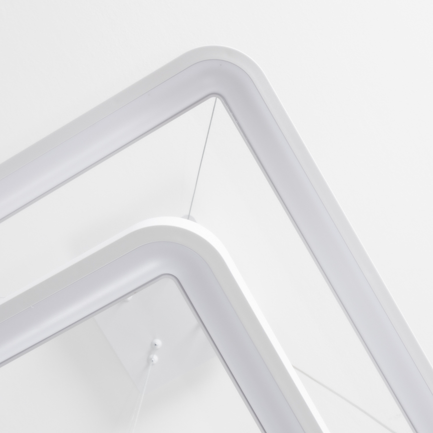 Brilagi - LED dæmpbar pendellampe med wire FALCON SLIM LED/78W/230V 3000-6500K 50x50 cm hvid + fjernbetjening