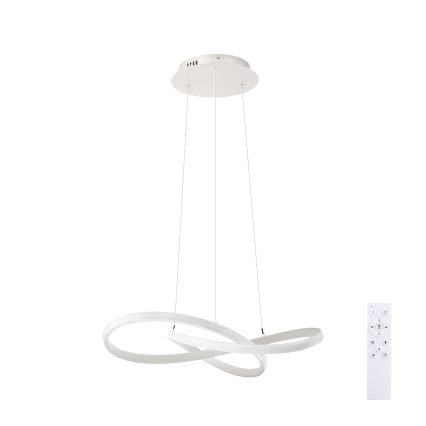 Brilagi - LED-dæmpbar pendel på wire INFINITY LED/55W/230V 3000-6000K 50x50 cm hvid + fjernbetjening