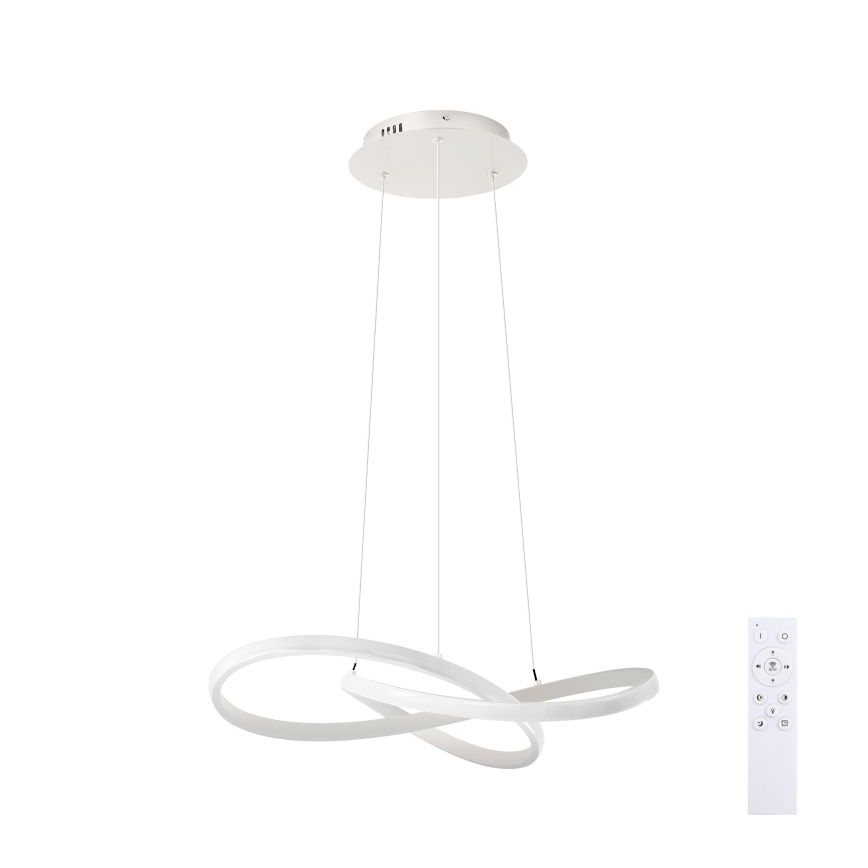 Brilagi - LED-dæmpbar pendel på wire INFINITY LED/55W/230V 3000-6000K 50x50 cm hvid + fjernbetjening