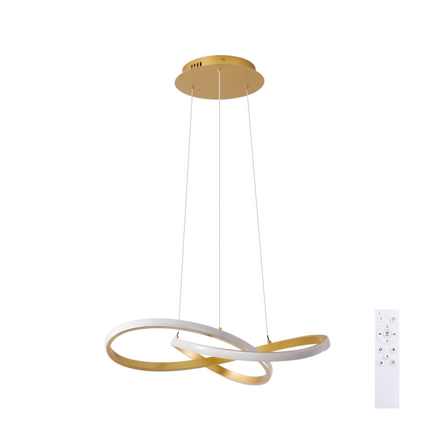 Brilagi - LED-dæmpbar pendel på wire INFINITY LED/55W/230V 3000-6000K 50x50 cm guld + fjernbetjening
