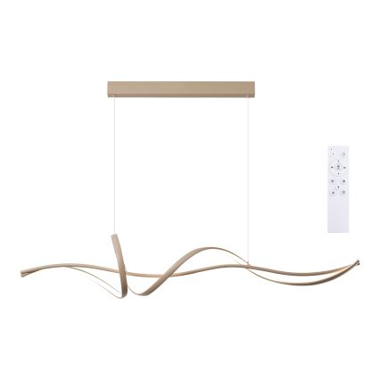 Brilagi - Dæmpbar LED-loftpendel med wire SIGNATURE LED/55W/230V 3000-6000K 120x23 cm beige + fjernbetjening