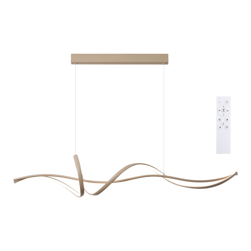 Brilagi - Dæmpbar LED-loftpendel med wire SIGNATURE LED/55W/230V 3000-6000K 120x23 cm beige + fjernbetjening