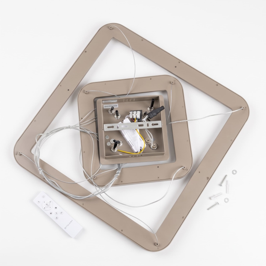 BRILAGI - LED Dæmpbar pendel på wire FALCON SLIM LED/78W/230V 3000-6500K 50x50 cm beige + fjernbetjening