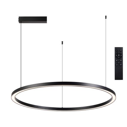 Brilagi - LED-dæmpbar pendel på wire PORTOFINO LED/98W/230V 3000-6000K sort + fjernbetjening