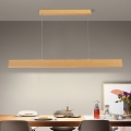 Brilagi - Dæmpbar LED-pendel på kabel SLIMLINE LED/40W/230V 3000-6000K med egetræslook + fjernbetjening