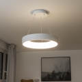 Brilagi - dæmpbar LED-pendel på ophængskabel FALCON LED/40W/230V 3000-6500K Ø 45 cm hvid + fjernbetjening
