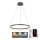Brilagi - Dæmpbar LED-pendel på wire CIRCLE LED/42W/230V 3000-6500K Ø 60 cm brun + fjernbetjening