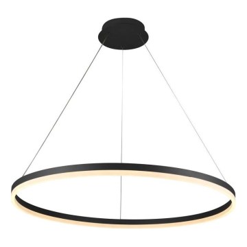 Brilagi - Dæmpbar LED-pendel på wire CIRCLE LED/55W/230V 3000-6500K Ø 80 cm sort + fjernbetjening