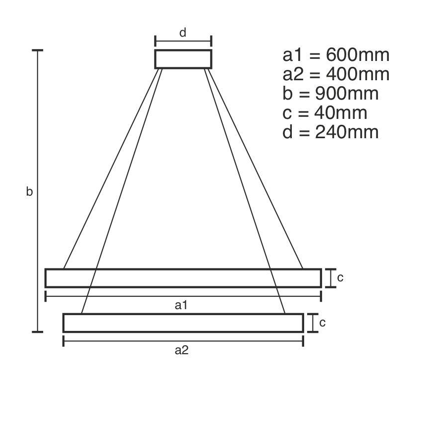 Brilagi - Dæmpbar LED-pendel på wire CIRCLE, 70W/230V, 3000–6500K, Ø 60 cm, sort + fjernbetjening