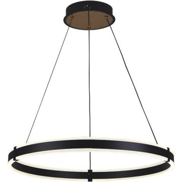 Brilagi - Dæmpbar LED-pendel på wire CIRCLE LED/85W/230V 3000-6500K Ø 60 cm sort/guld + fjernbetjening