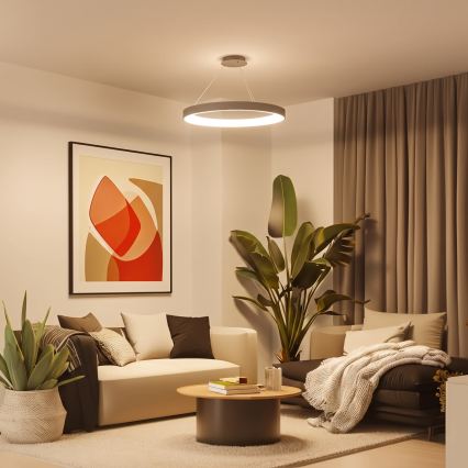 BRILAGI - LED-dæmpbar pendel på wire FALCON II LED/108W/230V 3000-6500K Ø 80 cm beige + fjernbetjening