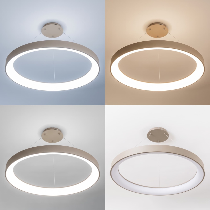 BRILAGI - LED-dæmpbar pendel på wire FALCON II LED/108W/230V 3000-6500K Ø 80 cm beige + fjernbetjening