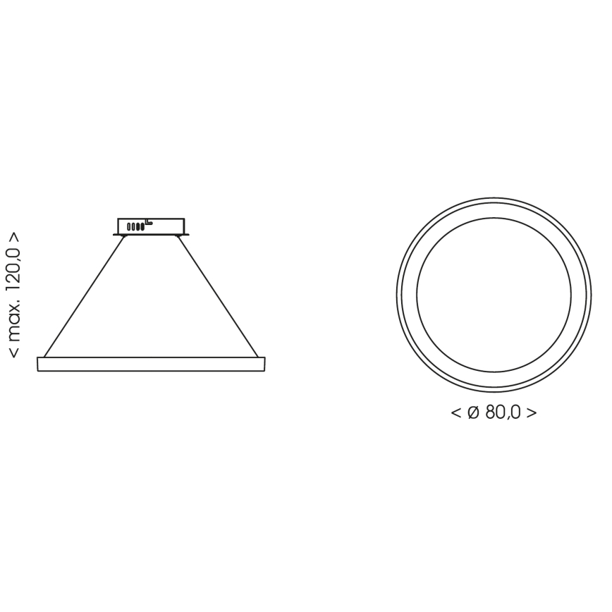 BRILAGI - LED-dæmpbar pendel på wire FALCON II LED/108W/230V 3000-6500K Ø 80 cm beige + fjernbetjening
