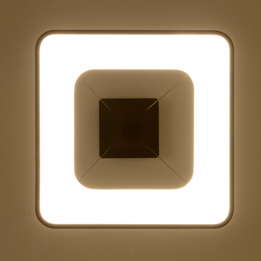 Brilagi - LED dæmpbar pendel med wireophæng FALCON II LED/80W/230V 3000-6500K 40x40 cm sort + fjernbetjening