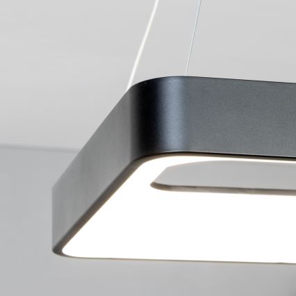 Brilagi - LED dæmpbar pendel med wireophæng FALCON II LED/80W/230V 3000-6500K 40x40 cm sort + fjernbetjening