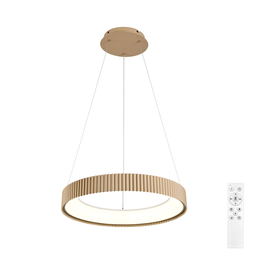 Brilagi - LED dæmpbar pendel med wireophæng FALCON MODERN LED/30W/230V 3000-6500K 40 cm beige + fjernbetjening