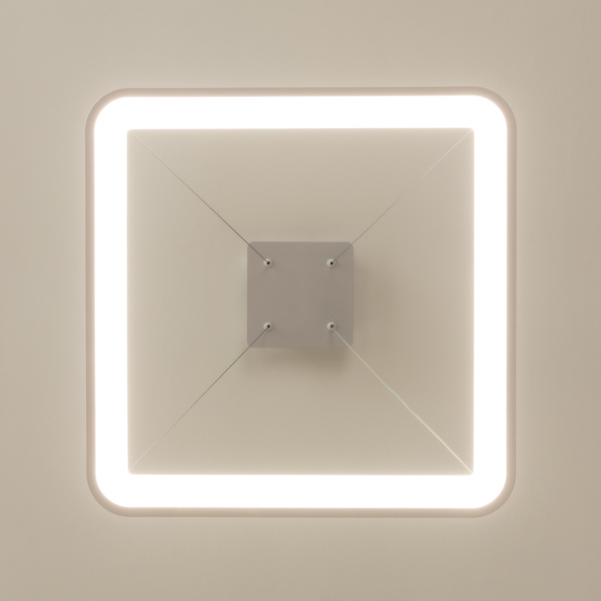 Brilagi - LED dæmpbar pendel på wire FALCON SLIM LED/50W/230V 3000-6500K 50x50 cm hvid + fjernbetjening