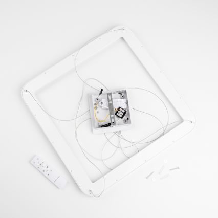 Brilagi - LED dæmpbar pendel på wire FALCON SLIM LED/50W/230V 3000-6500K 50x50 cm hvid + fjernbetjening