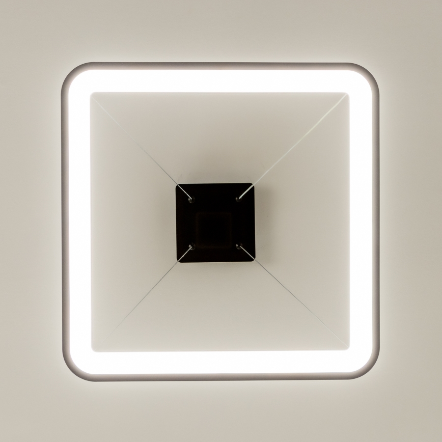 Brilagi - Dæmpbar LED-pendel på wire FALCON SLIM LED/50W/230V 3000-6500K 50x50 cm sort + fjernbetjening