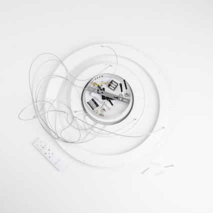 Brilagi - Dæmpbar LED-pendel med wireophæng FALCON SLIM LED/68W/230V 3000-6500K Ø 50 cm hvid + fjernbetjening