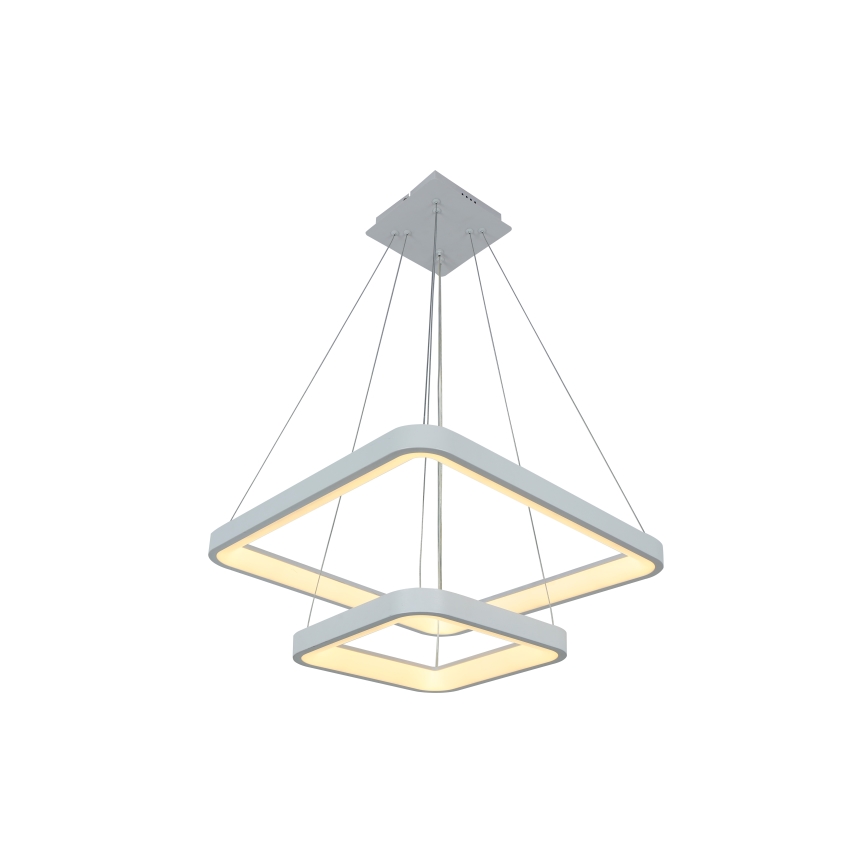 Brilagi - LED dæmpbar pendel på wire FALCON SLIM LED/78W/230V 3000-6500K 50x50 cm hvid + fjernbetjening