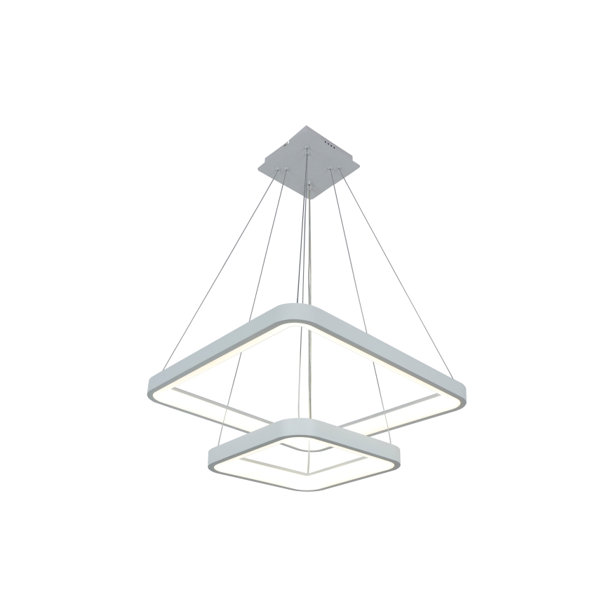 Brilagi - LED dæmpbar pendel på wire FALCON SLIM LED/78W/230V 3000-6500K 50x50 cm hvid + fjernbetjening