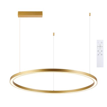 Brilagi - Dæmpbar LED-pendel i wireophæng PORTOFINO LED/60W/230V 3000-6000K Ø 80 cm guld + fjernbetjening