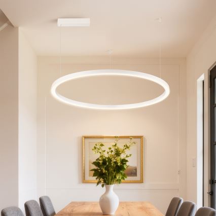 Brilagi - LED-dæmpbar pendel med kabelophæng PORTOFINO LED/60W/230V 3000-6000K Ø 80 cm hvid + fjernbetjening