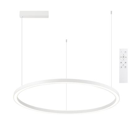 Brilagi - dæmpbar LED-lysekrone på wire PORTOFINO LED/60W/230V 3000-6000K Ø 80 cm hvid + fjernbetjening