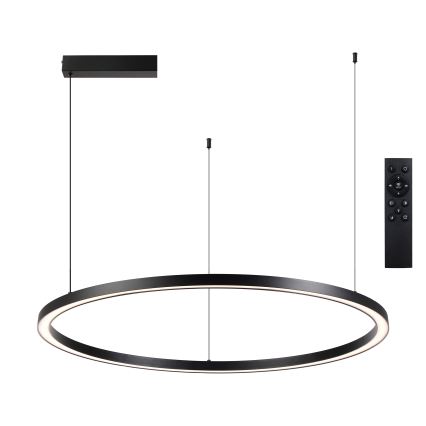Brilagi - LED dæmpbar pendel på kabel PORTOFINO LED/60W/230V 3000-6000K Ø 80 cm sort + fjernbetjening