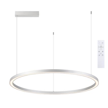 Brilagi - LED dæmpbar pendel på wire PORTOFINO LED/98W/230V 3000-6000K sølv + fjernbetjening