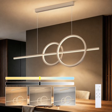 BRILAGI - Dæmpbar LED-pendel på wire SIGNATURE LED/53W/230V 3000-6000K 120 cm beige+ fjernbetjening