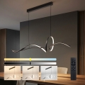 Brilagi - Dæmpbar LED-pendel på wire SIGNATURE LED/55W/230V 3000-6000K 120x23 cm sort + fjernbetjening