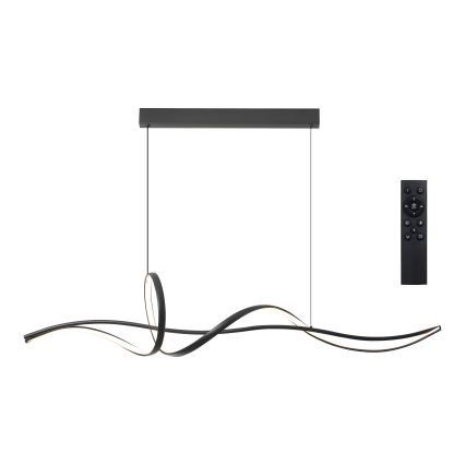 Brilagi - Dæmpbar LED-pendel på wire SIGNATURE LED/55W/230V 3000-6000K 120x23 cm sort + fjernbetjening