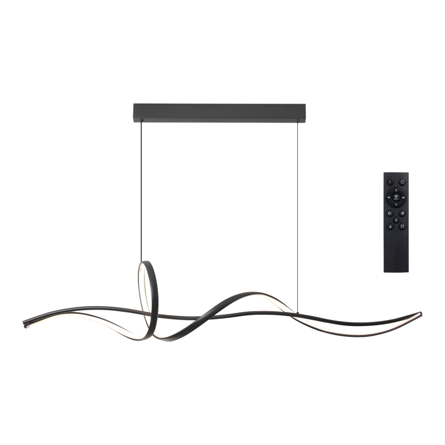 Brilagi - Dæmpbar LED-pendel på wire SIGNATURE LED/55W/230V 3000-6000K 120x23 cm sort + fjernbetjening