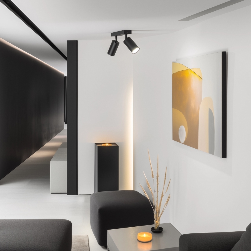 Brilagi - Dæmpbar LED RGBW spotlampe SELE 2xGU10/4,8W/230V 3000K sort + fjernbetjening