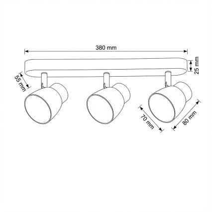Brilagi - Dæmpbar LED RGBW-spot NUGGET 3xGU10/4,8W/230V sort/guld