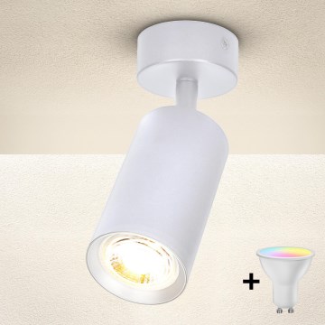 Brilagi - Dæmpbar LED RGBW-spot SELE 1xGU10/4,8W/230V 3000K hvid + fjernbetjening