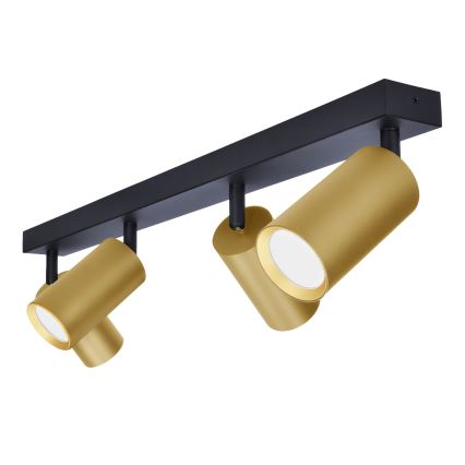 Brilagi - LED RGBW dæmpbar spotarmatur SELE GOLDEN 4xGU10/4,8W/230V 3000K sort/guld + fjernbetjening