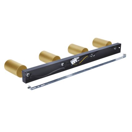 Brilagi - LED RGBW dæmpbar spotarmatur SELE GOLDEN 4xGU10/4,8W/230V 3000K sort/guld + fjernbetjening