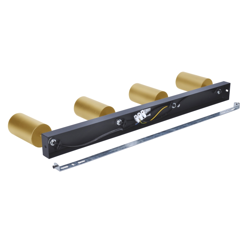 Brilagi - LED RGBW dæmpbar spotarmatur SELE GOLDEN 4xGU10/4,8W/230V 3000K sort/guld + fjernbetjening